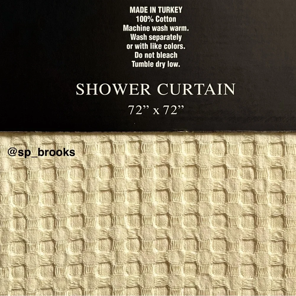🎁Hotel Balfour Shower Curtain - Cotton - 72”x72” - Cream Waffle